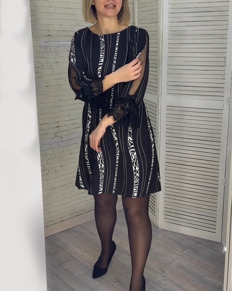 alwaysdwellTM - 🔥Huge Sale 55% OFF🎁Knee-Length Striped Dress