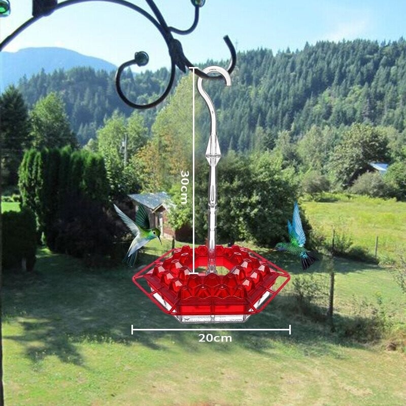 alwaysdwellTM - Hummingbird Feeder with Perch and Built-in Ant Moat