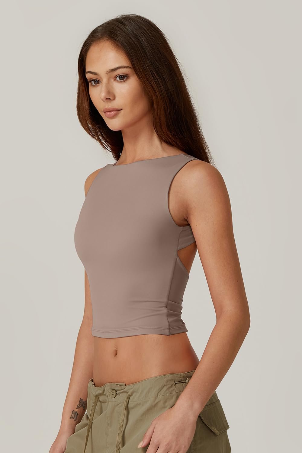 alwaysdwellTM - 🔥Hot sale🔥Sexy backless sleeveless short vest high collar slim short T-shirt