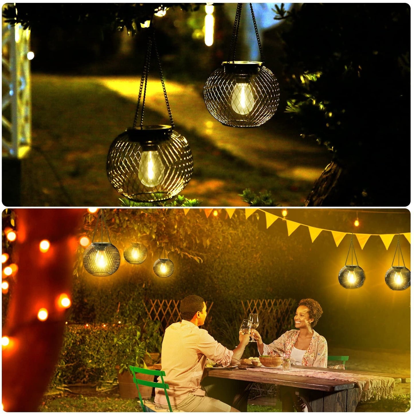 alwaysdwellTM - Solar Outdoor Lights Upgraded Hanging Lantern