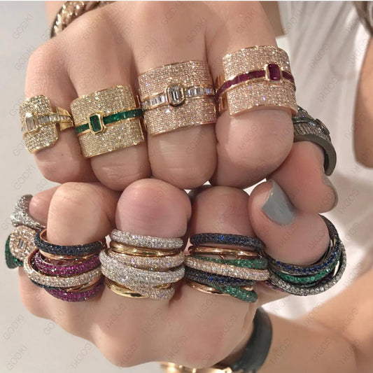 alwaysdwellTM - Monaco Design Luxury Statement Stackable Ring For Women