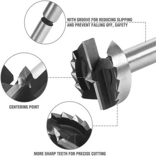 alwaysdwellTM - 🎁Forstner Bit Set with Round Shank for Wood