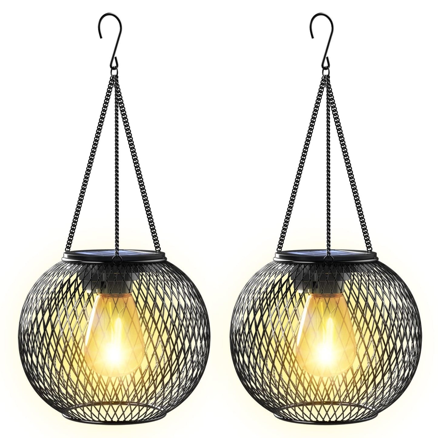 alwaysdwellTM - Solar Outdoor Lights Upgraded Hanging Lantern