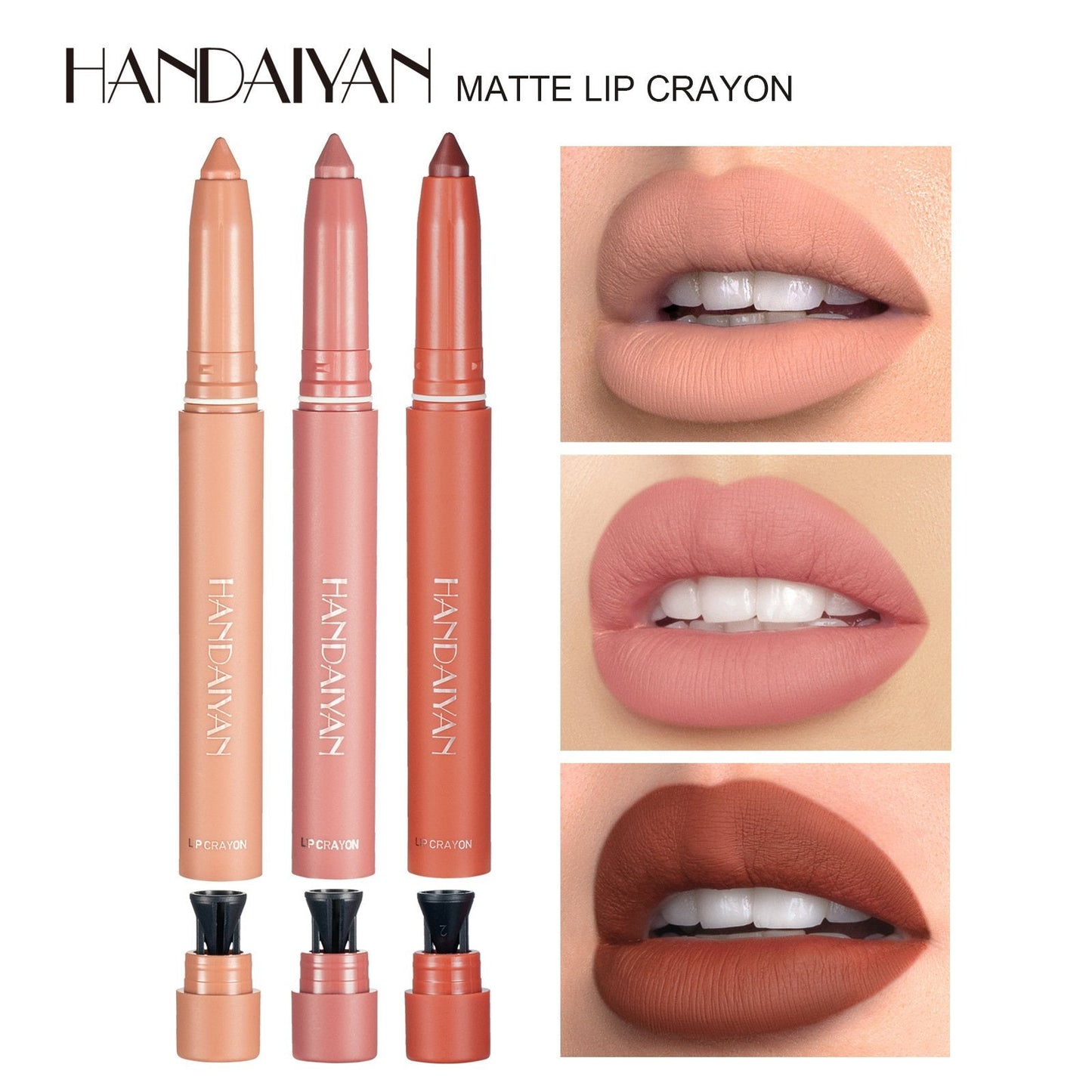 alwaysdwellTM - 12 Color Rotating Sharpenable Matte Lipstick Pencils