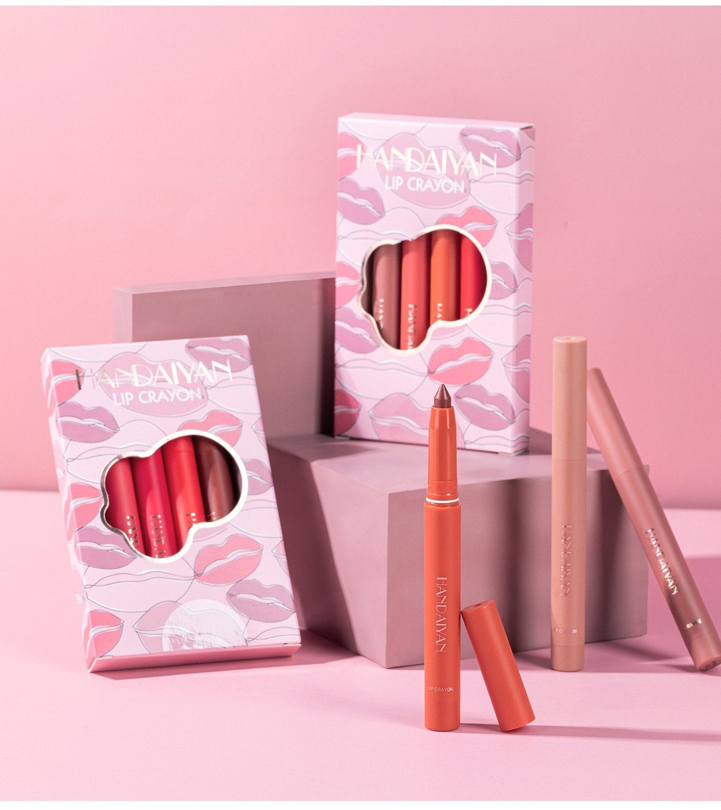 alwaysdwellTM - 12 Color Rotating Sharpenable Matte Lipstick Pencils