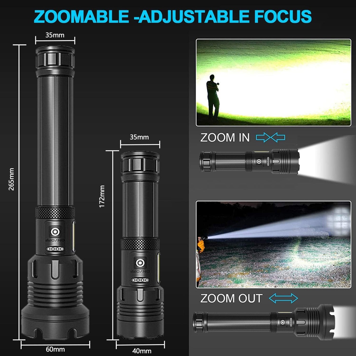 alwaysdwellTM - 🎁LED Rechargeable Tactical Laser Flashlight