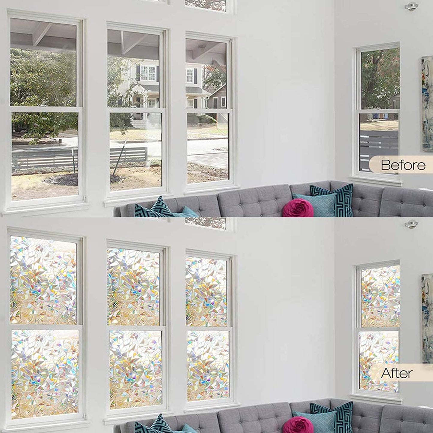 alwaysdwellTM - 3D Rainbow Window Film - BUY MORE SAVE MORE