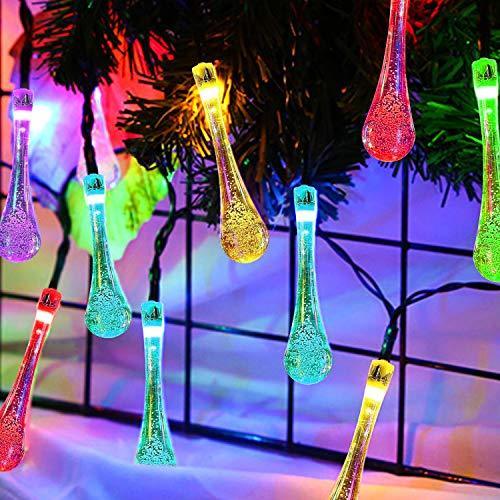 alwaysdwellTM - 🌟8 Modes Solar Water Drop String Lights - 💐For Indoor Outdoor Decoration