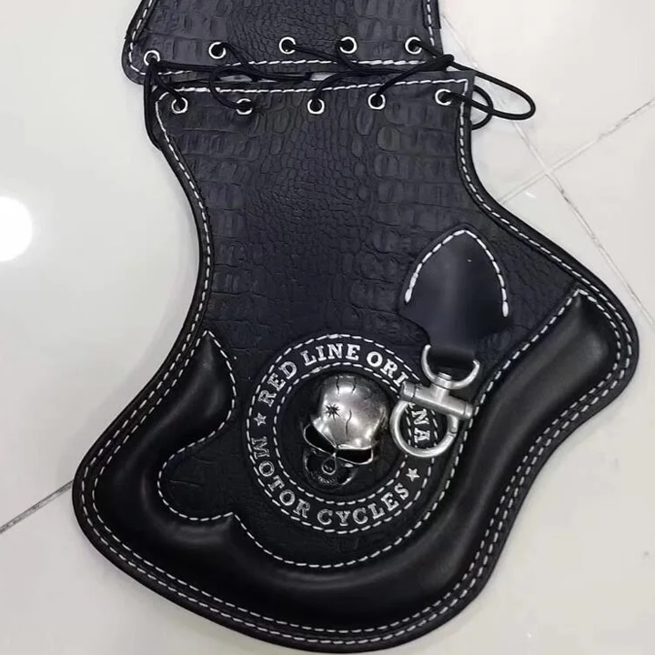 alwaysdwellTM - Universal Motorcycle Leather Side Saddle Heat Shield Deflector