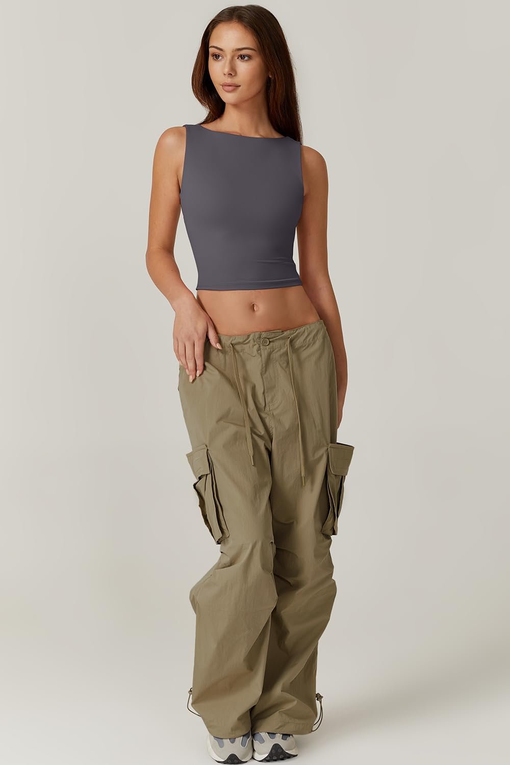 alwaysdwellTM - 🔥Hot sale🔥Sexy backless sleeveless short vest high collar slim short T-shirt