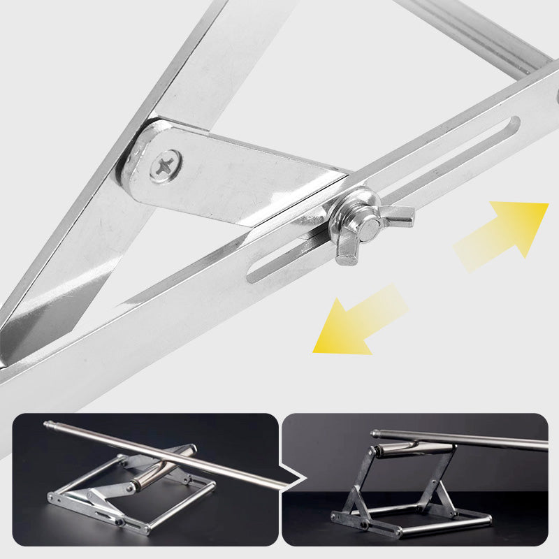 alwaysdwellTM - Foldable Stainless Steel Stand with One Roller - Cutting Machine Companion