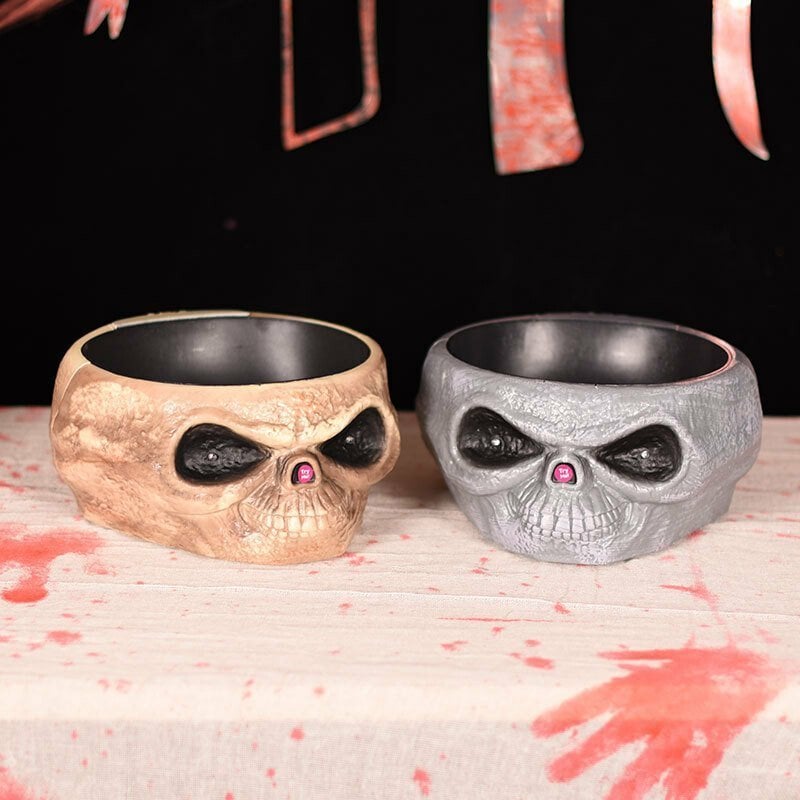 alwaysdwellTM - 🎃Halloween candy skull bowl with movable skeleton hand