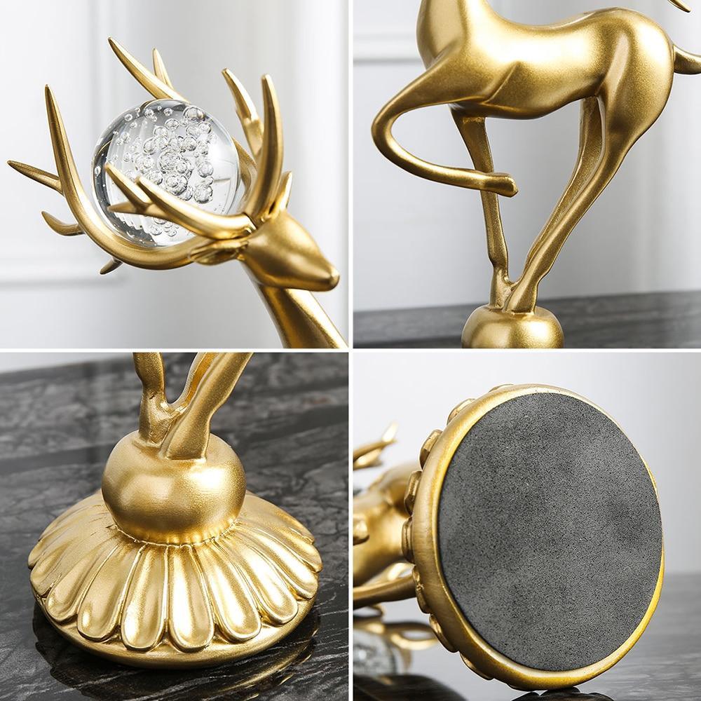 alwaysdwellTM - Handmade Golden Deer Animal Figurine