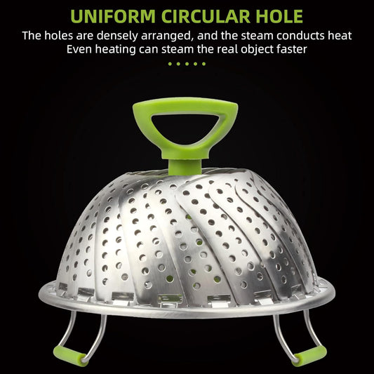 alwaysdwellTM - Adjustable stainless steel vegetable steamer