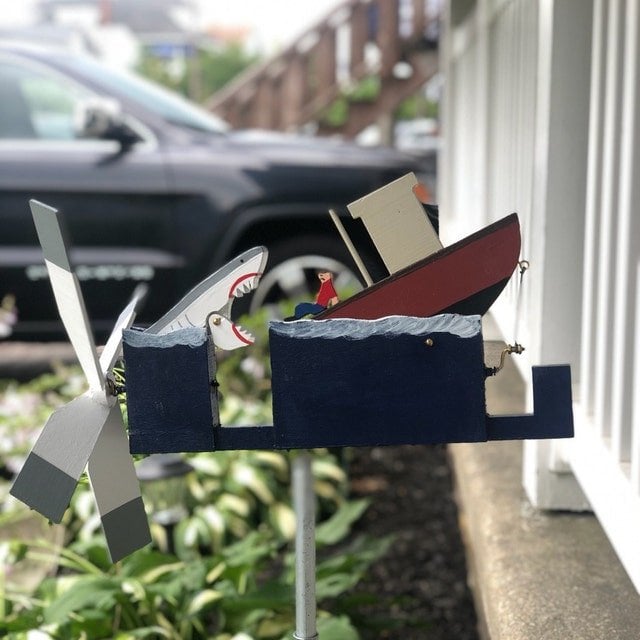 alwaysdwellTM - Big Shark Disaster Whirligig - Funny Garden Decor