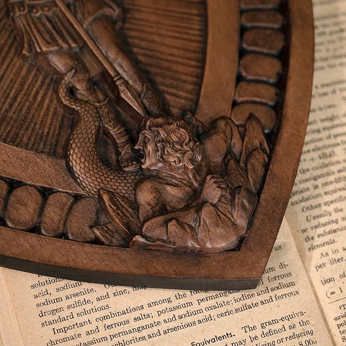 alwaysdwellTM - 🎁Shield Archangel Michael Solid wood carving gift