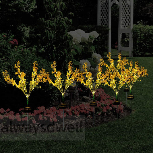 alwaysdwellTM - Golden Floral Solar Light