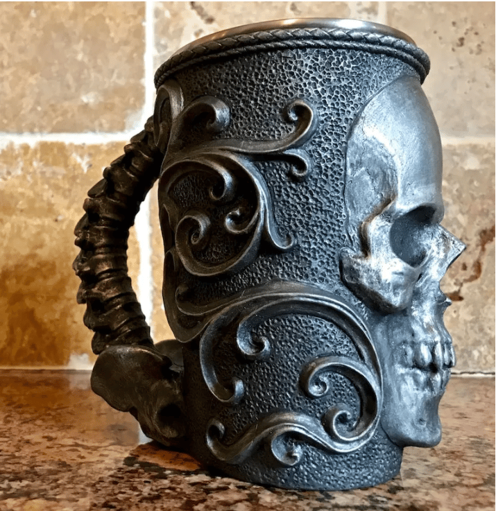 alwaysdwellTM - Necromancer Skull Mug Handicraft Cup Zombie Style
