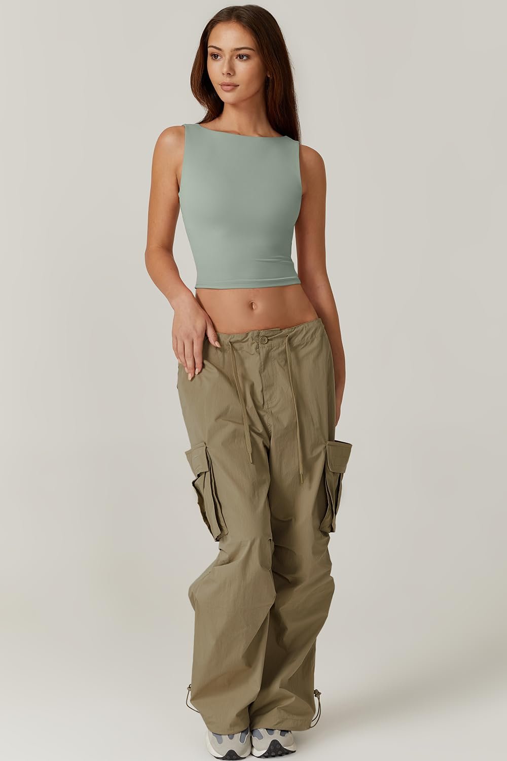alwaysdwellTM - 🔥Hot sale🔥Sexy backless sleeveless short vest high collar slim short T-shirt
