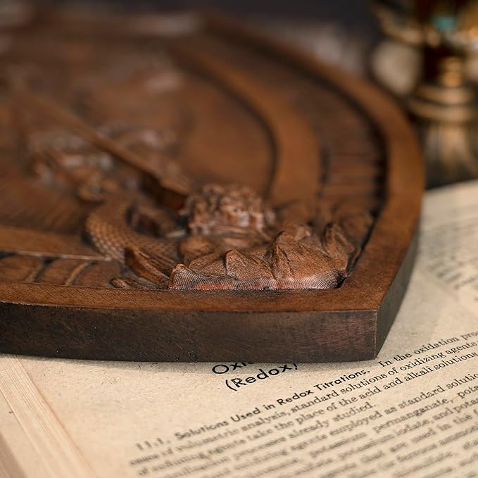 alwaysdwellTM - 🎁Shield Archangel Michael Solid wood carving gift