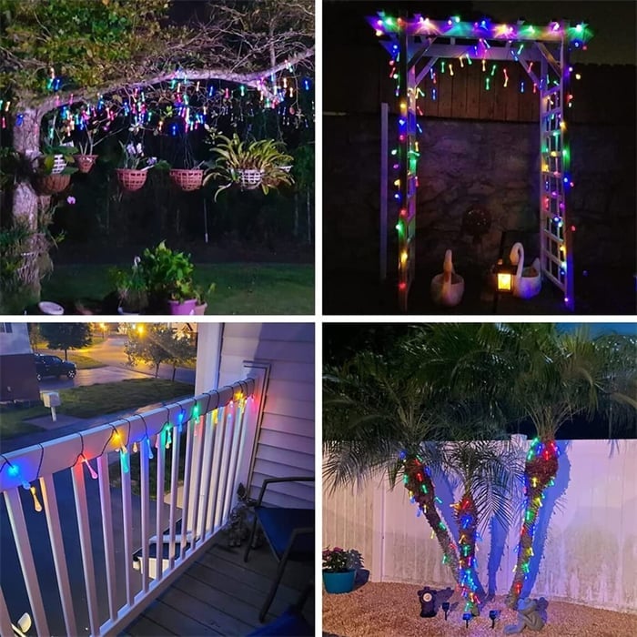 alwaysdwellTM - 🌟8 Modes Solar Water Drop String Lights - 💐For Indoor Outdoor Decoration