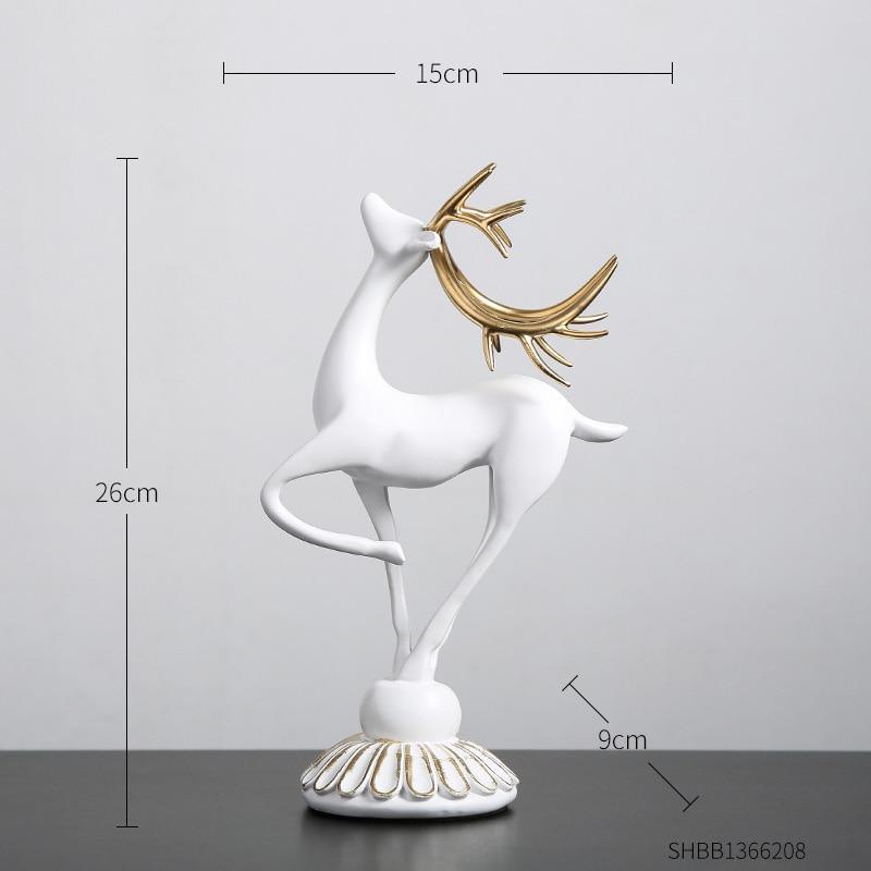 alwaysdwellTM - Handmade Golden Deer Animal Figurine