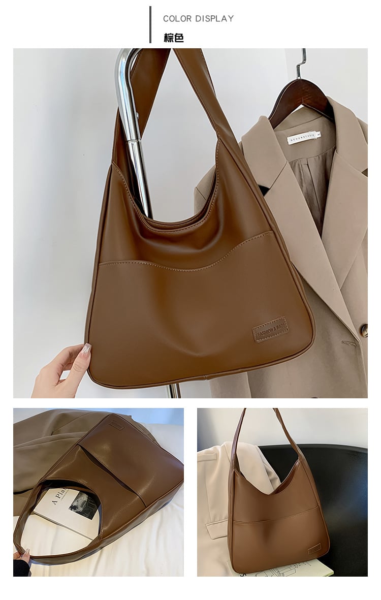 alwaysdwell™ - Simple PU leather tote bag