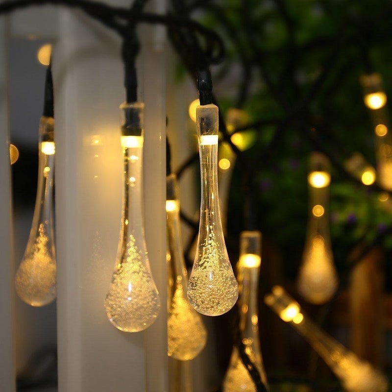 alwaysdwellTM - 🌟8 Modes Solar Water Drop String Lights - 💐For Indoor Outdoor Decoration