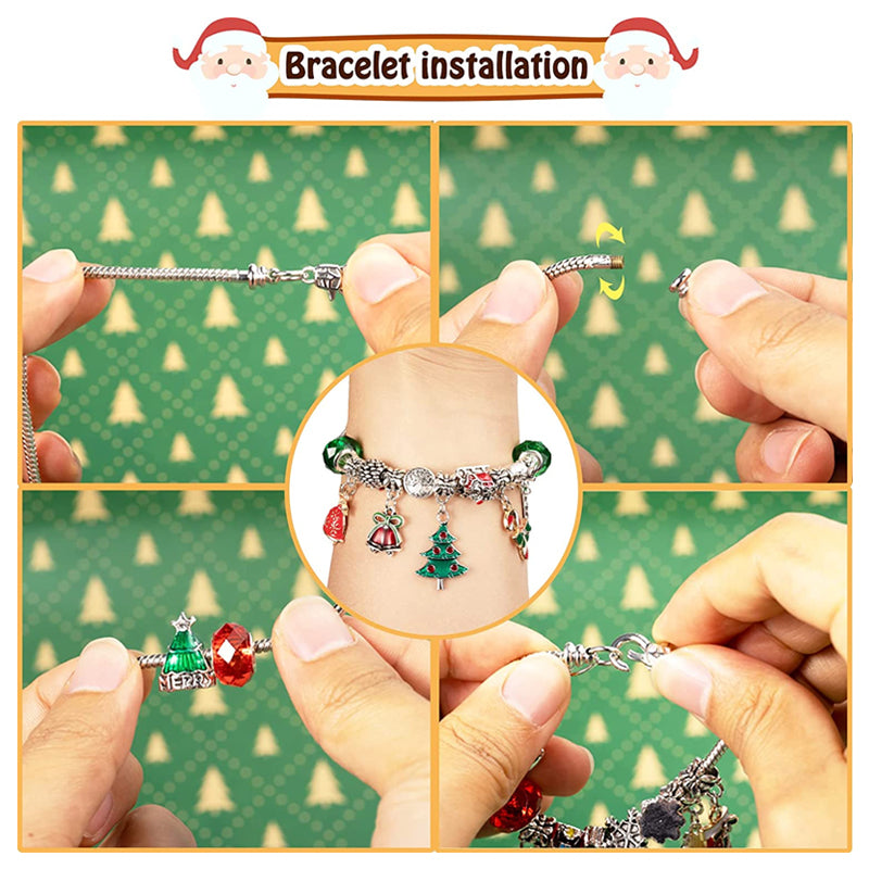 alwaysdwellTM - DIY 24 Days Christmas Countdown Calendar Bracelets Set