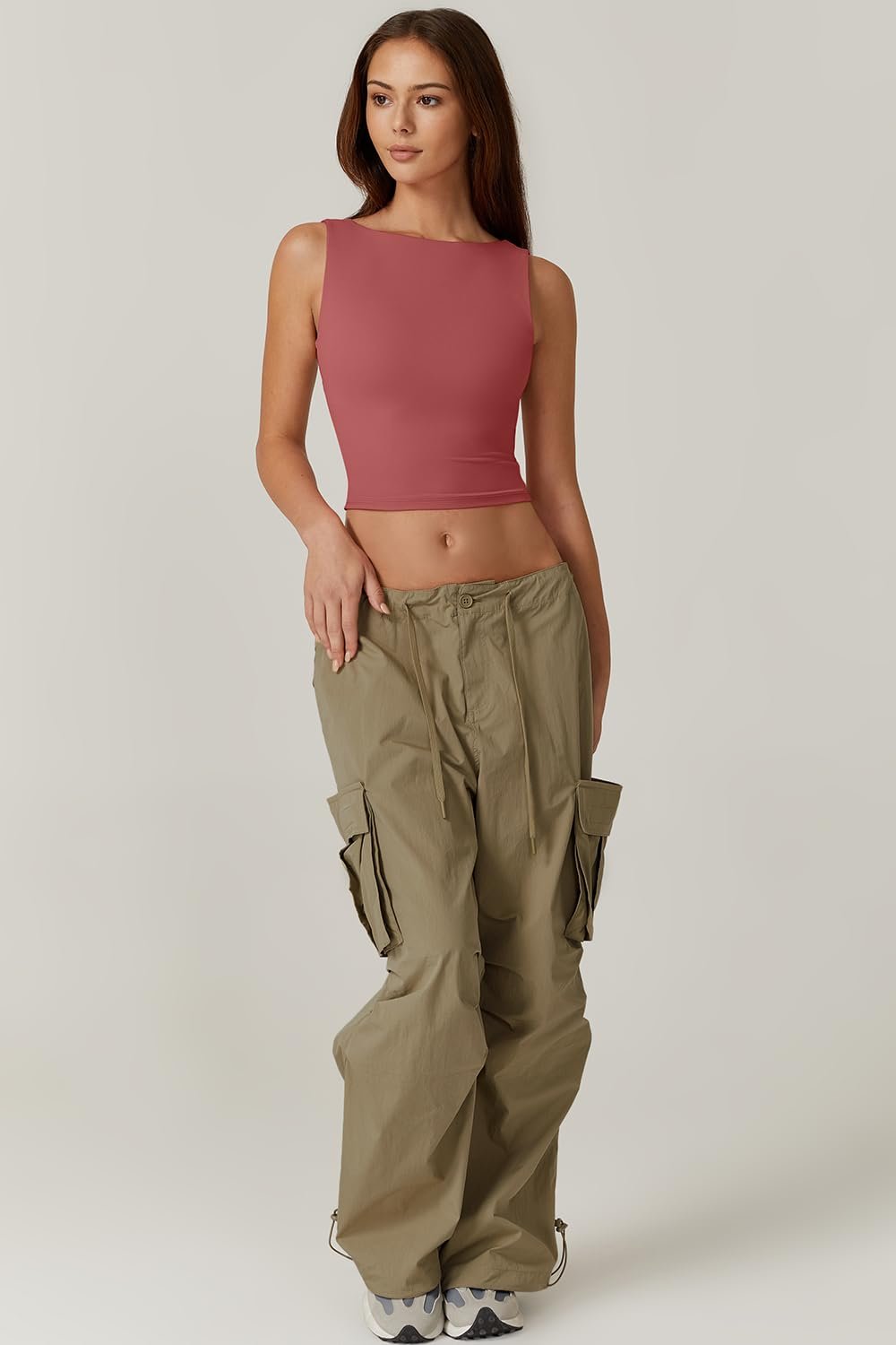 alwaysdwellTM - 🔥Hot sale🔥Sexy backless sleeveless short vest high collar slim short T-shirt