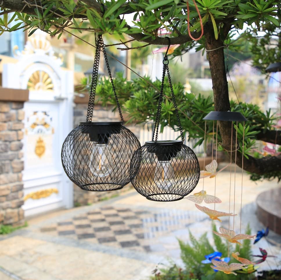 alwaysdwellTM - Solar Outdoor Lights Upgraded Hanging Lantern