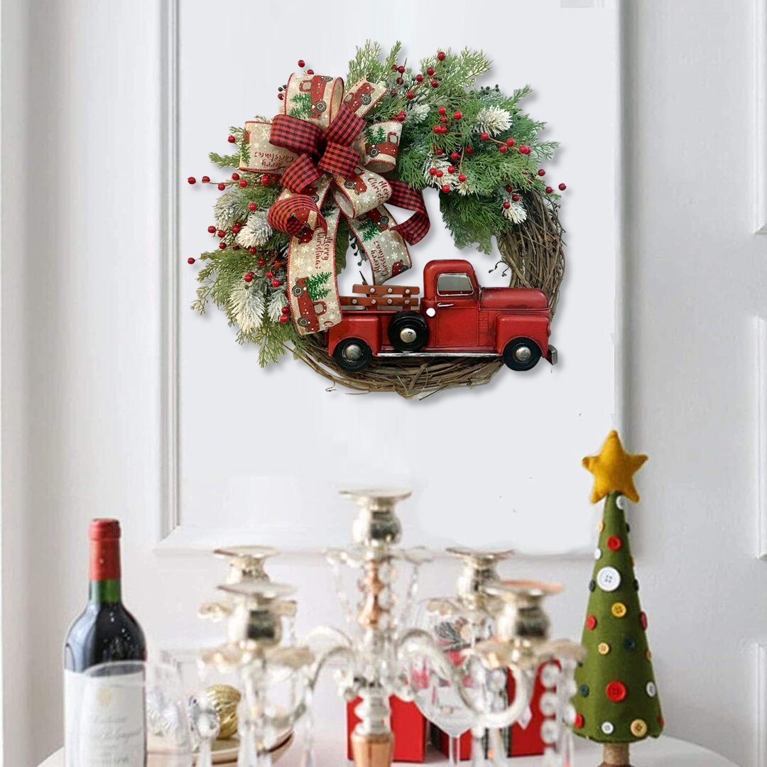 alwaysdwellTM - 💥50% Off💥Red Truck Christmas Wreath