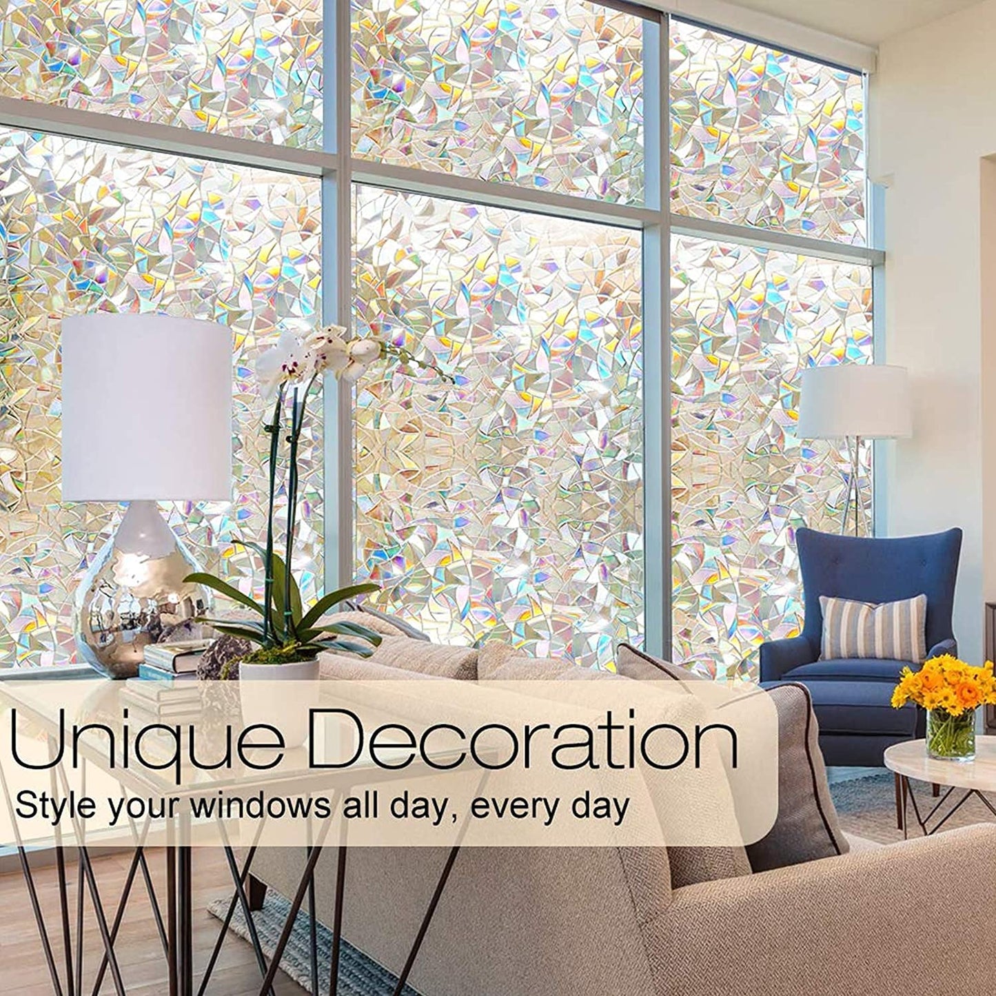 alwaysdwellTM - 3D Rainbow Window Film - BUY MORE SAVE MORE