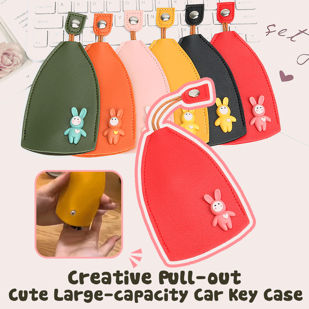 alwaysdwellTM - šCreative Pull out Cute Large capacity Car Key Case