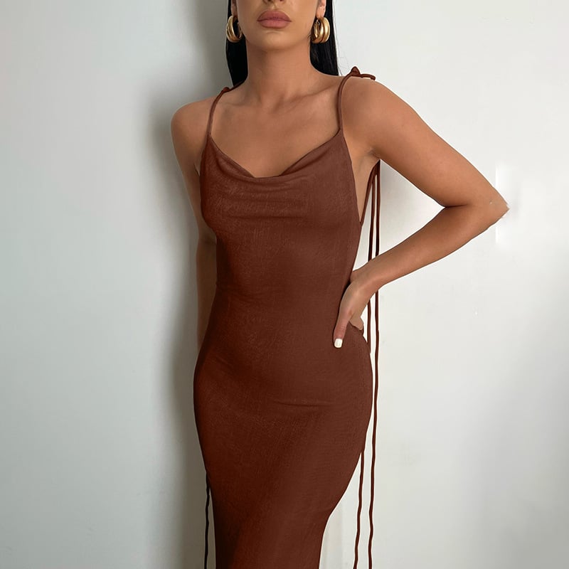 alwaysdwellTM - 🌟 Serenity Backless Maxi Dress