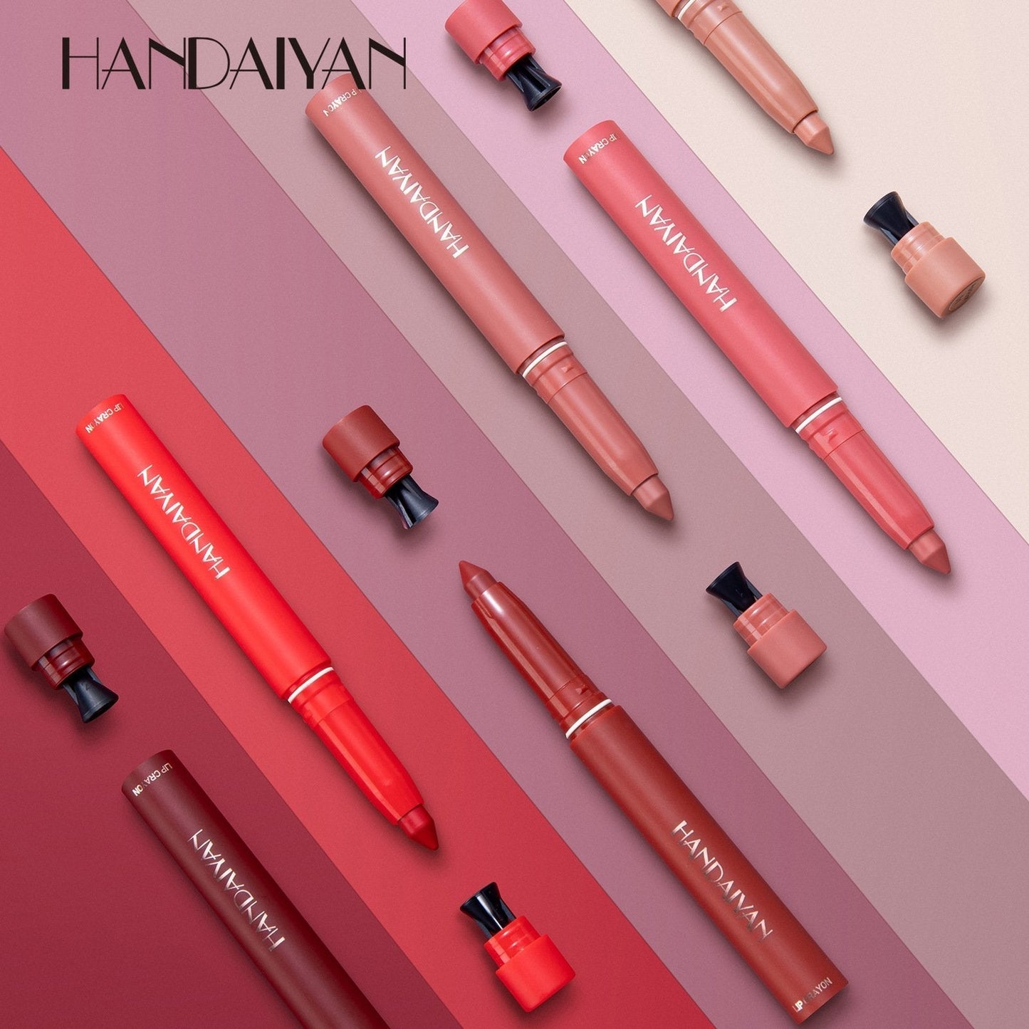 alwaysdwellTM - 12 Color Rotating Sharpenable Matte Lipstick Pencils