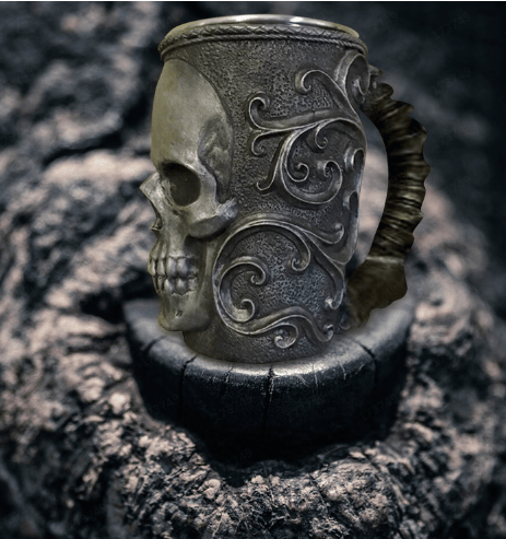 alwaysdwellTM - Necromancer Skull Mug Handicraft Cup Zombie Style