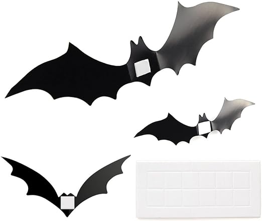 alwaysdwellTM - Halloween party wall stickers 3D decorative bat 18 pieces