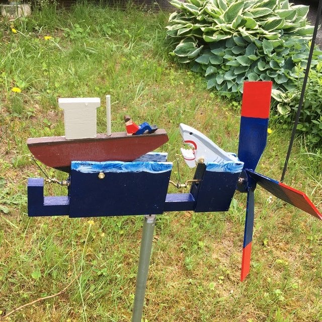 alwaysdwellTM - Big Shark Disaster Whirligig - Funny Garden Decor