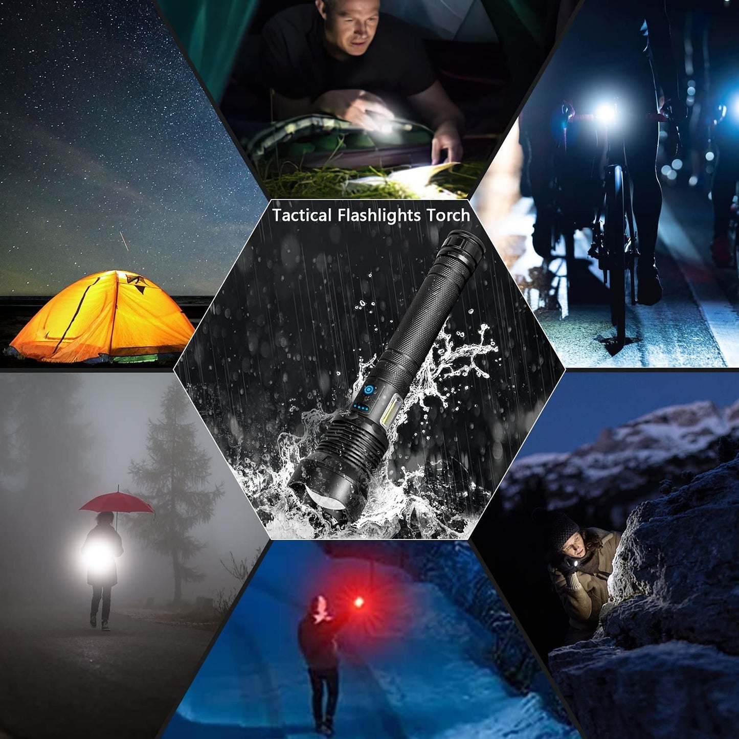 alwaysdwellTM - 🎁LED Rechargeable Tactical Laser Flashlight