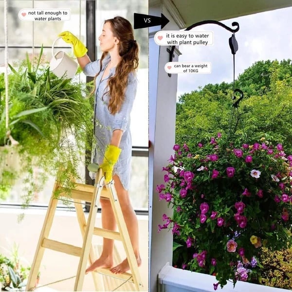 alwaysdwellTM - 🌳Plant Pulley Set For Garden Baskets Pots, Birds Feeder