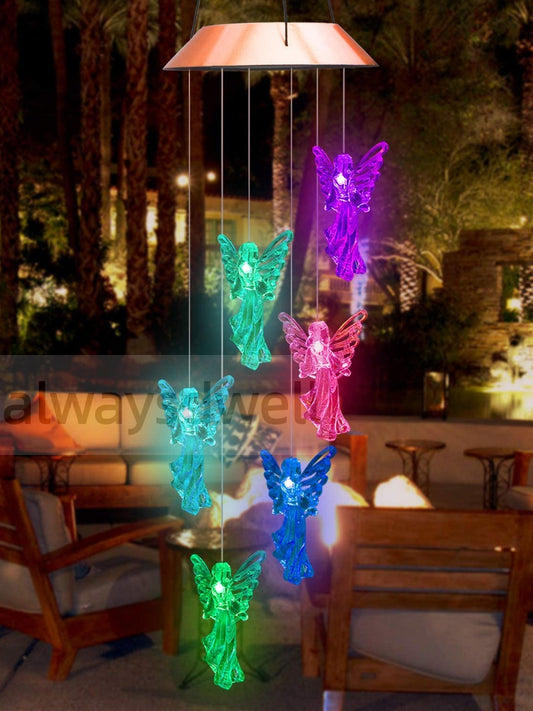 alwaysdwellTM - Solar Guardian Angel Wind Chime Light