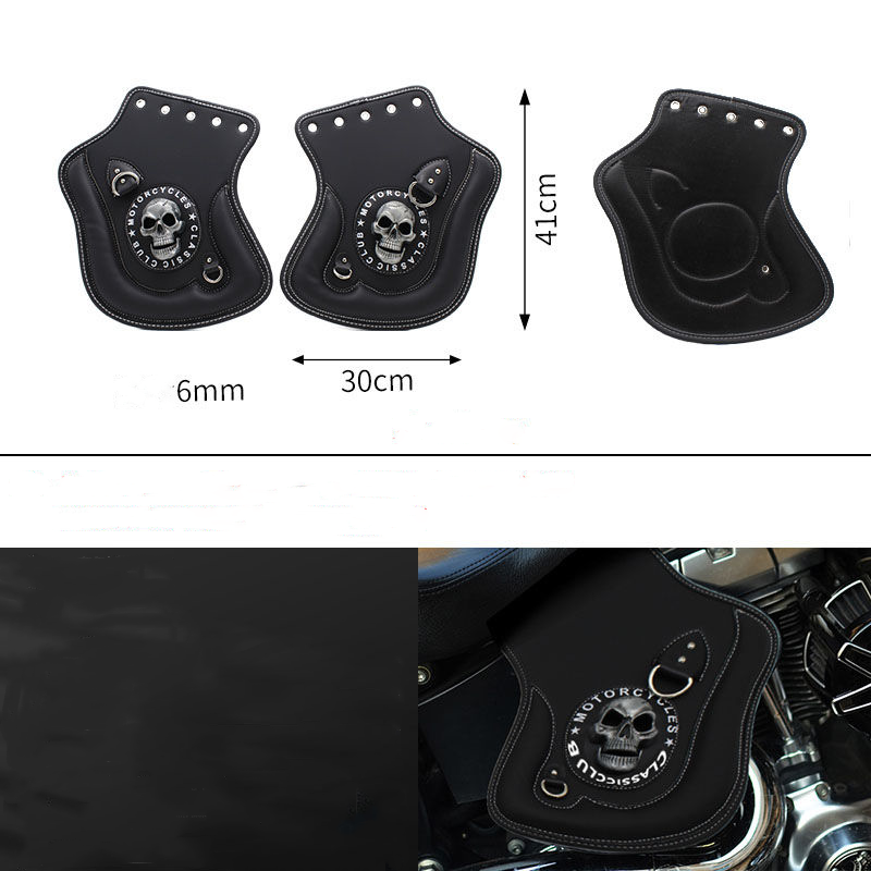 alwaysdwellTM - Universal Motorcycle Leather Side Saddle Heat Shield Deflector