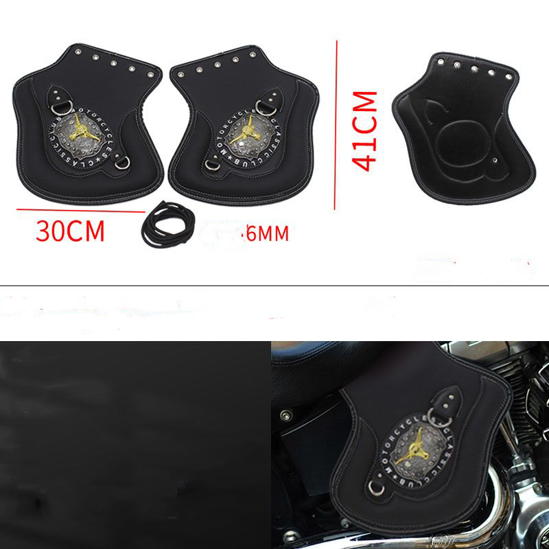 alwaysdwellTM - Universal Motorcycle Leather Side Saddle Heat Shield Deflector