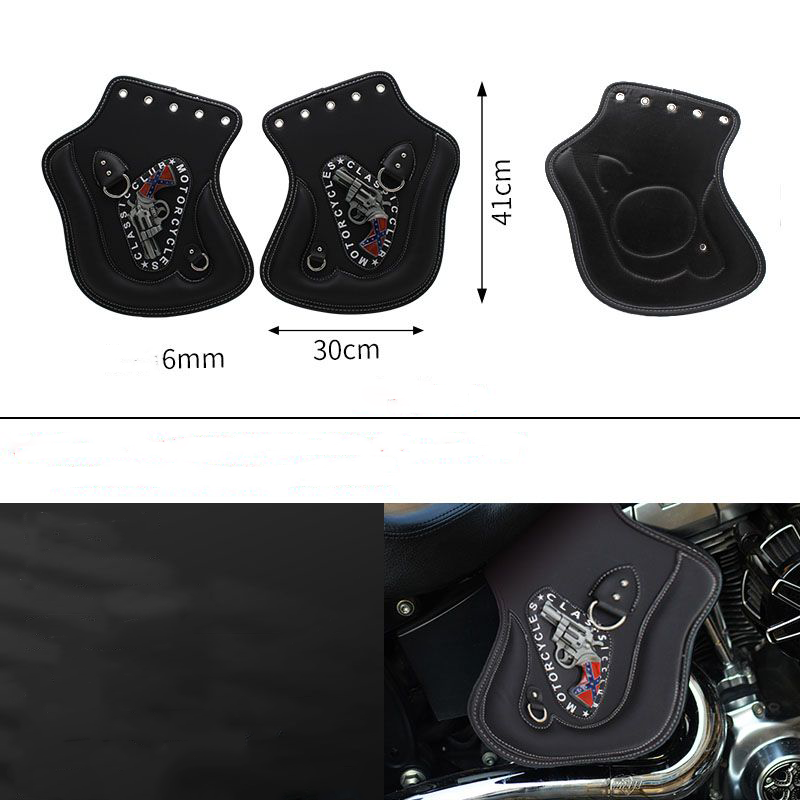alwaysdwellTM - Universal Motorcycle Leather Side Saddle Heat Shield Deflector