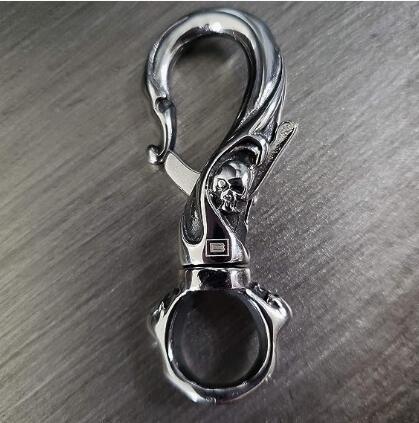 alwaysdwellTM - Stainless Steel Punk Skull Carabiner Keychain