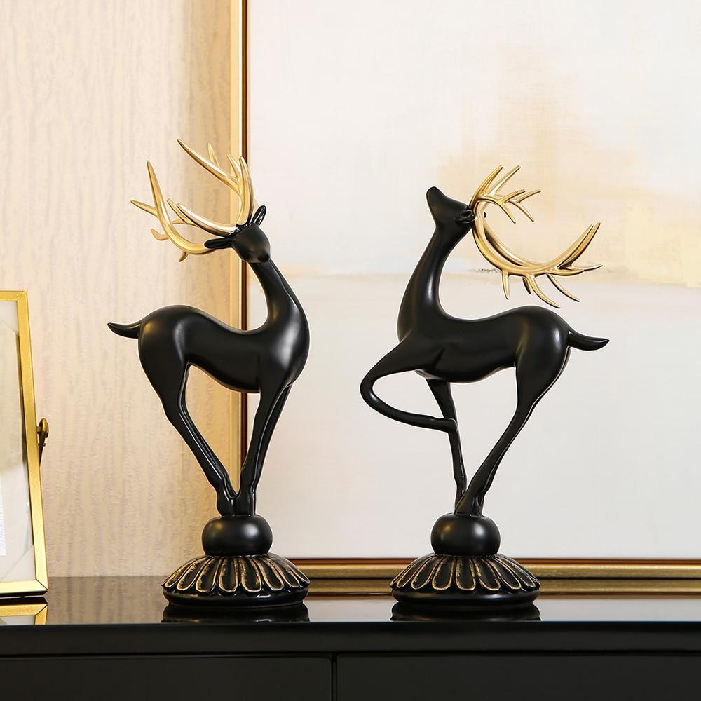 alwaysdwellTM - Handmade Golden Deer Animal Figurine