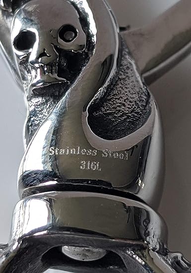 alwaysdwellTM - Stainless Steel Punk Skull Carabiner Keychain
