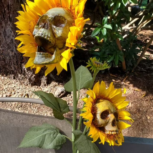 alwaysdwellTM - HALLOWEEN DECOR SKULL SUNFLOWERS🌻BUY 3 FREE SHIPPING