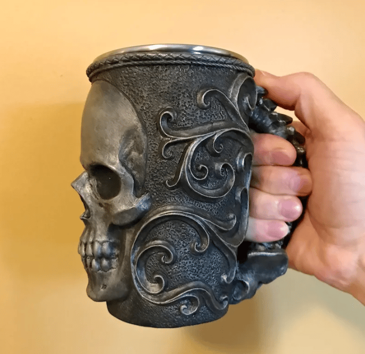 alwaysdwellTM - Necromancer Skull Mug Handicraft Cup Zombie Style